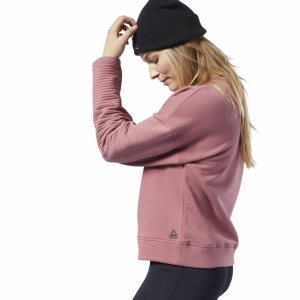 Bluza Damskie Reebok Workout Ready Crew Różowe PL 51ELZYT